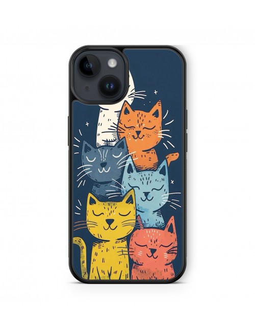 Coque iPhone et Samsung Bande de chats 