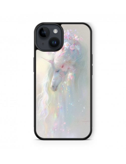 Coque iPhone et Samsung Licorne et fleurs 