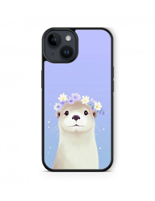 Coque iPhone et Samsung Loutre fleurs 