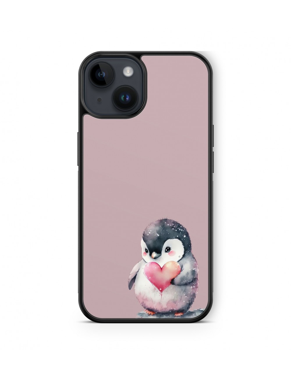 Coque iPhone et Samsung Pingouin Mignon Coeur 