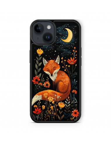 Coque iPhone et Samsung Renard fleurs 