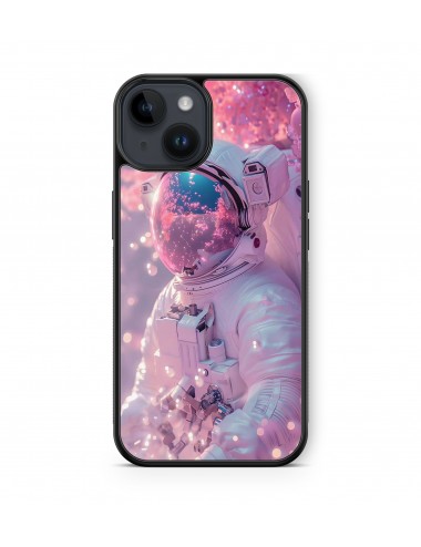 Coque iPhone et Samsung Astronaute Galaxie Espace Rose 