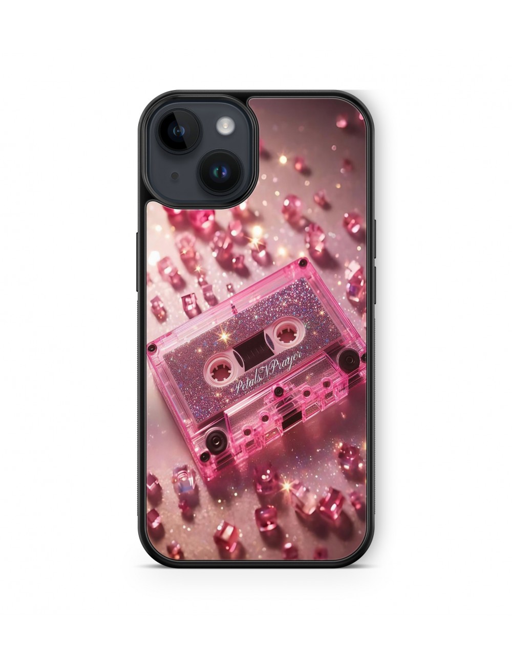 Coque iPhone et Samsung K7 Cassette Audio Vintage Rose 