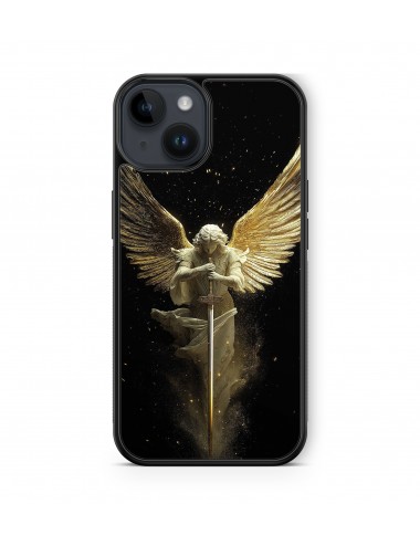 Coque iPhone et Samsung Statue d'ange doré 