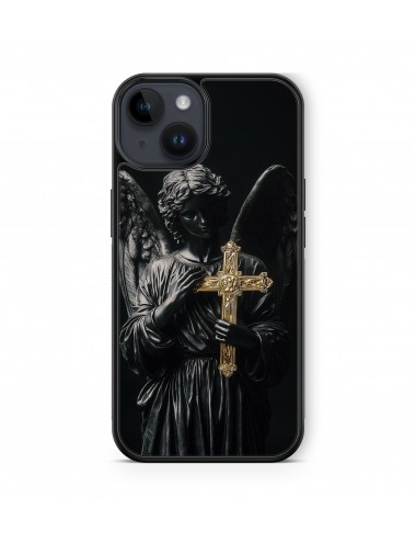 Coque iPhone et Samsung Statue d'ange et Croix 