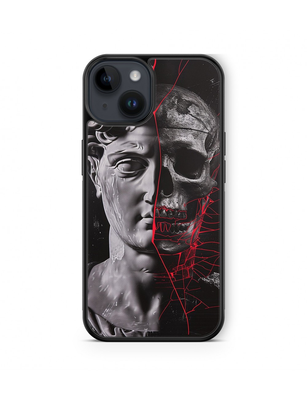 Coque iPhone et Samsung Statue Romaine et Tête de Mort 