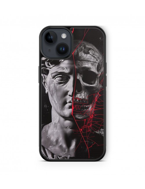 Coque iPhone et Samsung Statue Romaine et Tête de Mort 