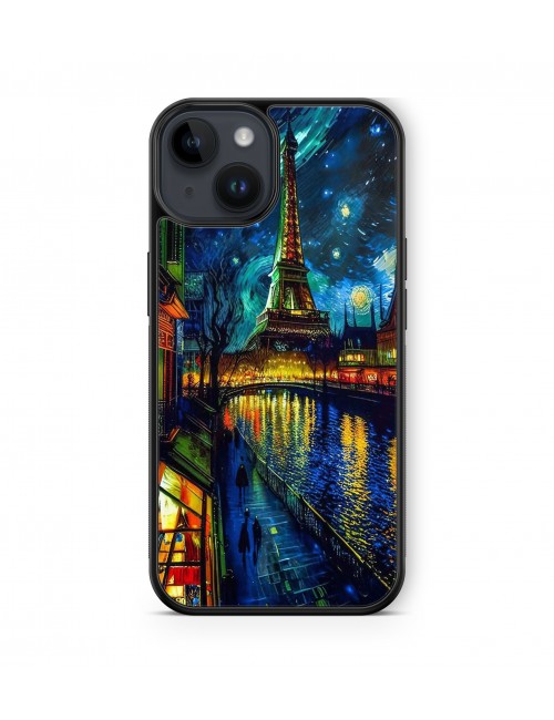 Coque iPhone et Samsung Tour Eiffel Paris Peinture 