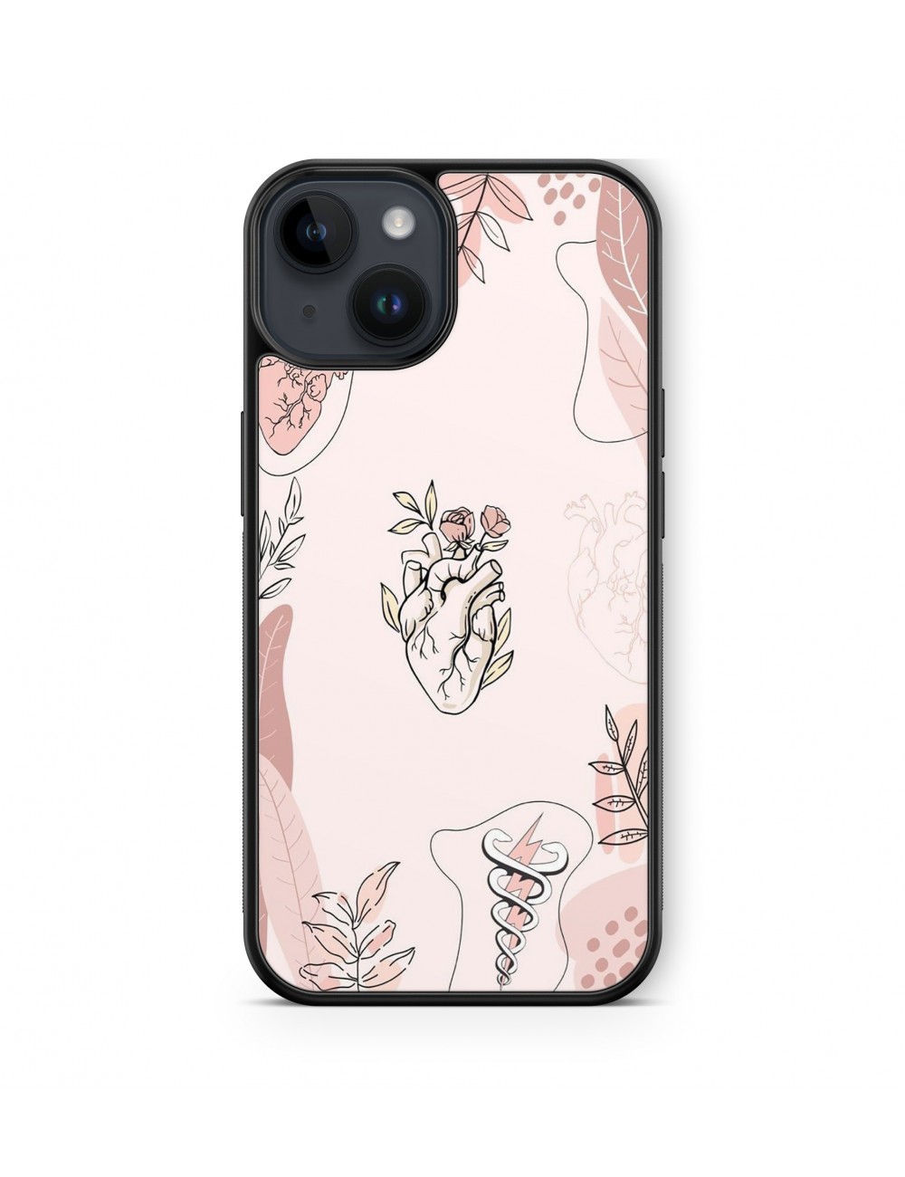 Coque iPhone et Samsung Coeur Fleurs Vegetal 