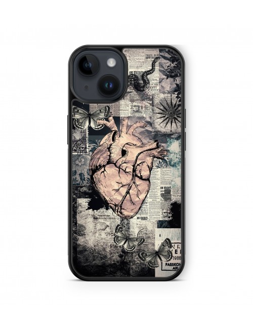 Coque iPhone et Samsung Coeur Papillons Wallpaper 