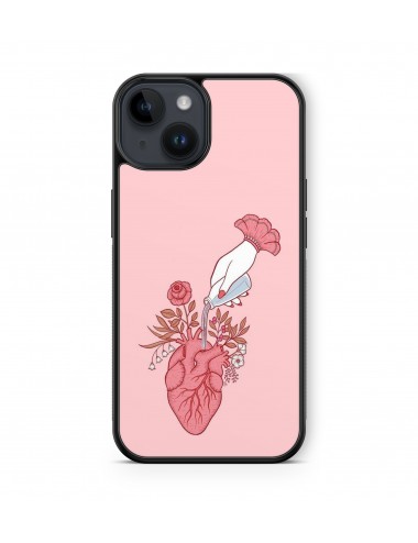 Coque iPhone et Samsung Coeur Plante Fleurs 