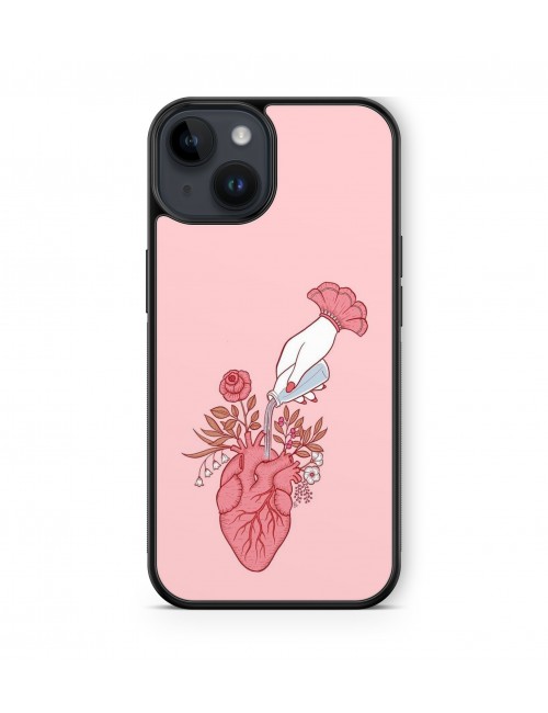 Coque iPhone et Samsung Coeur Plante Fleurs 