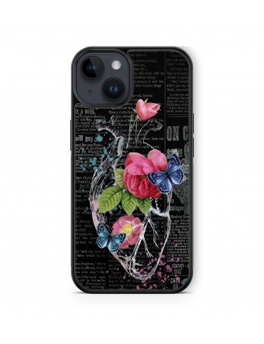 Coque iPhone et Samsung Coeur Vegetal et Fleurs 