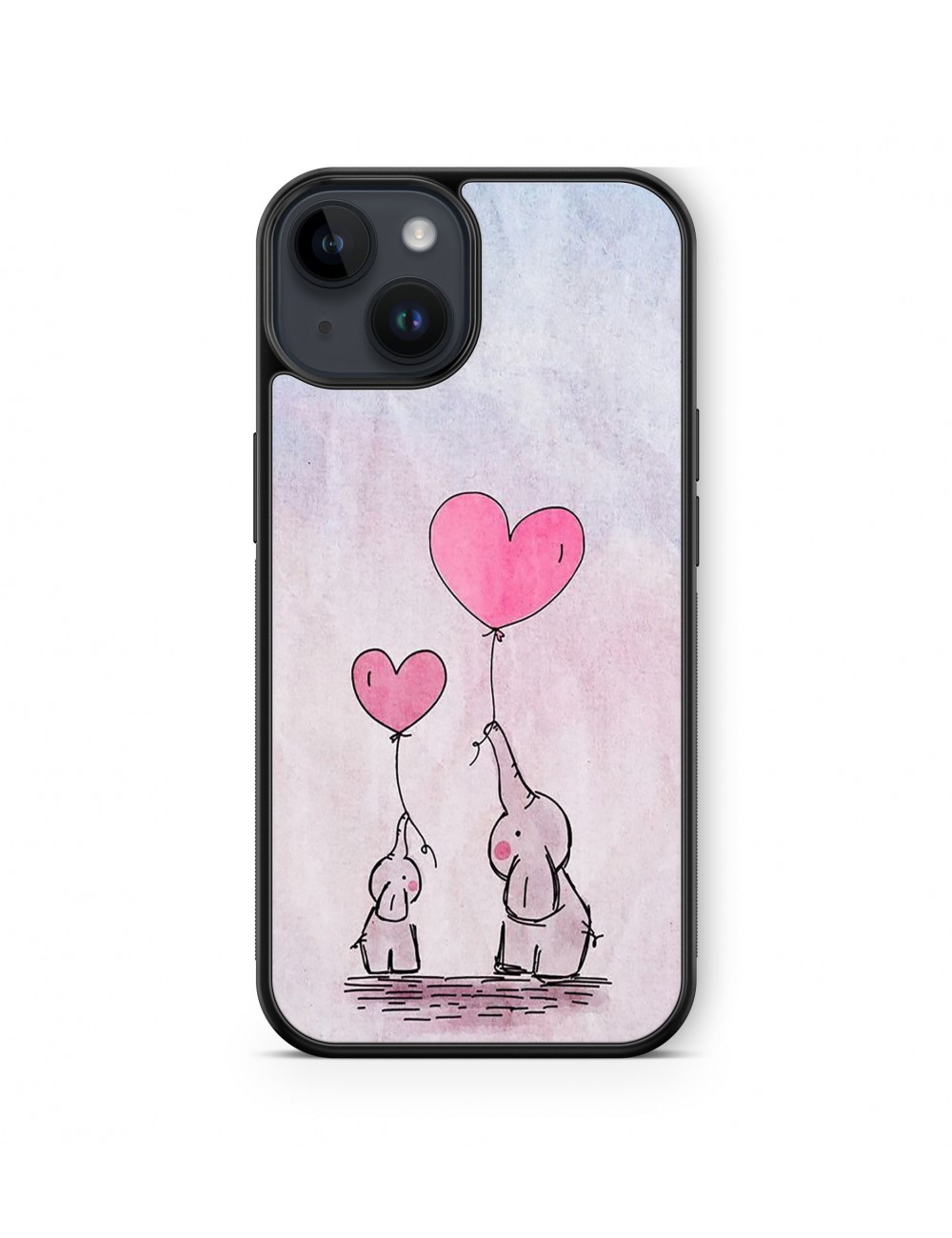 Coque iPhone et Samsung Elephants Ballons Coeurs 