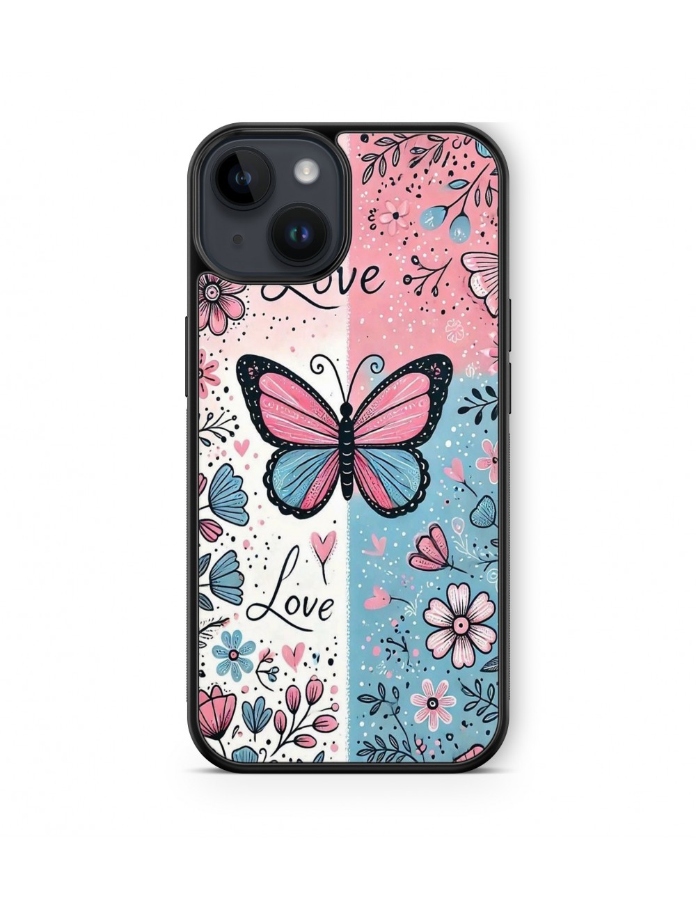 Coque iPhone et Samsung Love Papillon Amour 