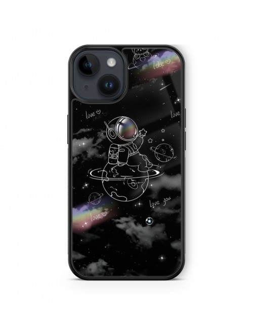 Coque iPhone et Samsung Astronaute Love Nuages 