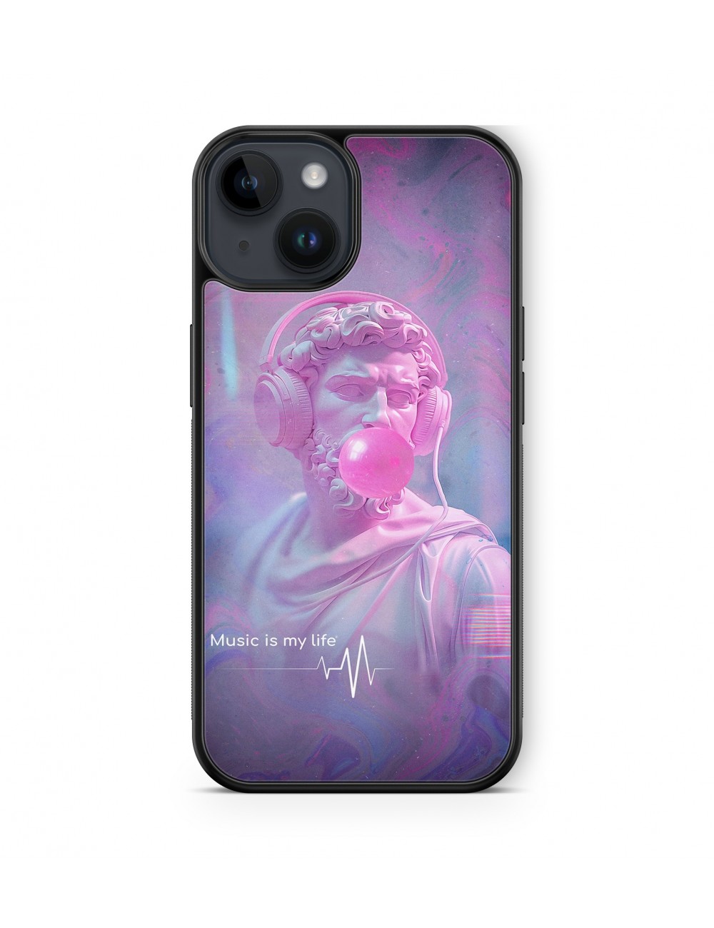 Coque iPhone et Samsung Music is my life statue 