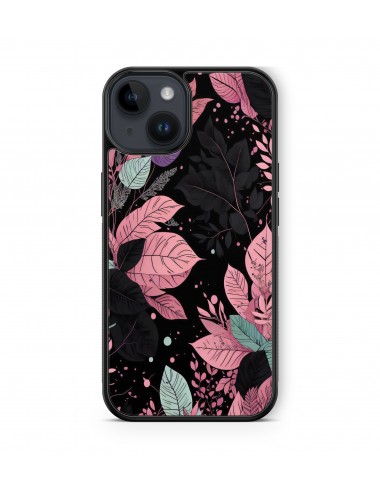 Coque iPhone et Samsung Feuilles vegetales roses 