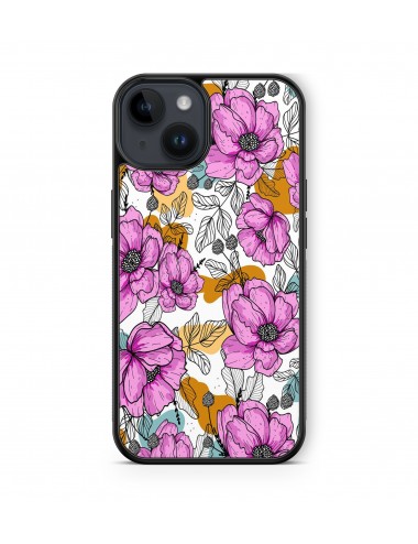 Coque iPhone et Samsung Fleurs Roses Tropicales 