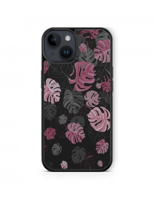 Coque iPhone et Samsung Monstera Plante Tropicale Rose 