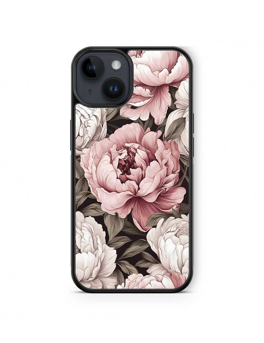 Coque iPhone et Samsung Pivoines Fleurs Vintage Roses 