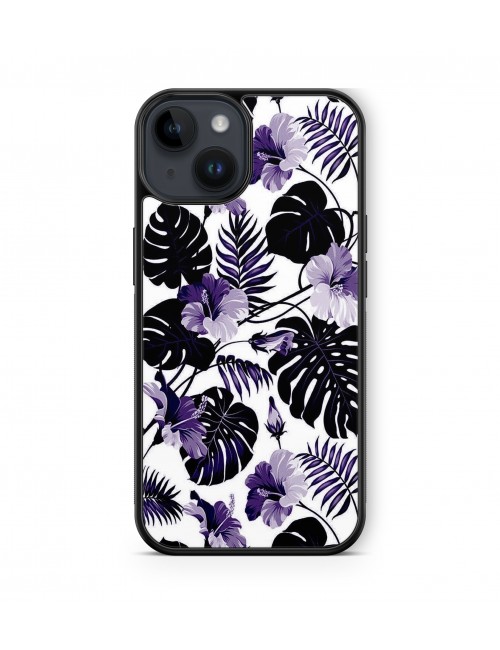 Coque iPhone et Samsung Plante Monstera Tropical Violet 