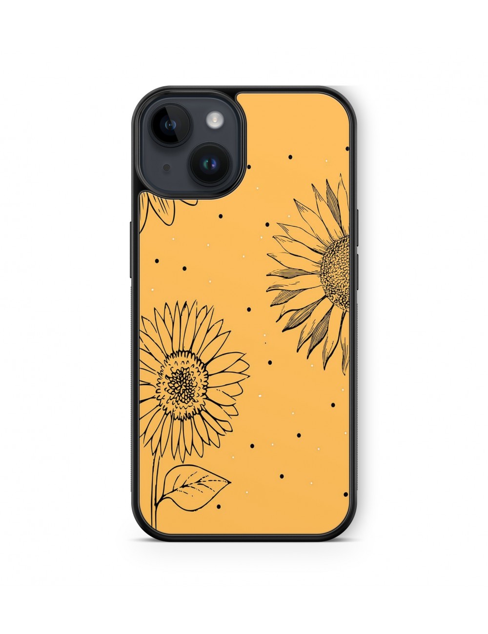 Coque iPhone et Samsung Tournesol Vintage Jaune 