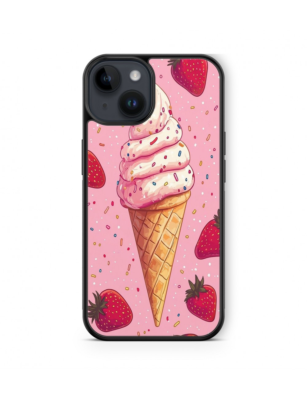 Coque iPhone et Samsung Glace à la fraise 