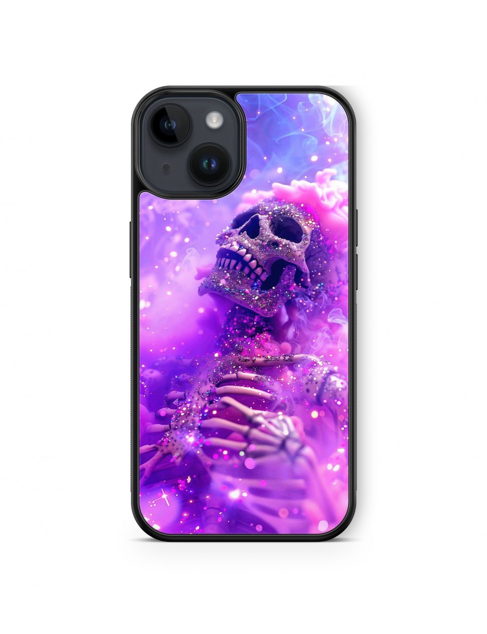 Coque iPhone et Samsung Squelette Rose Tête de Mort 