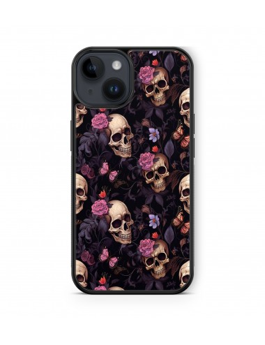 Coque iPhone et Samsung Tête de Mort Skull Fleurs Gothique (4) 