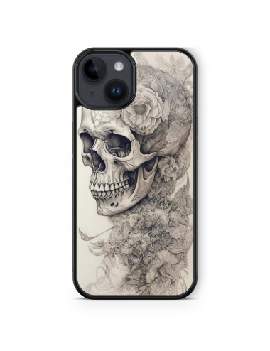 Coque iPhone et Samsung Tête de Mort Skull Fleurs Gothique (6) 