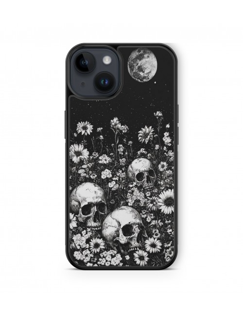 Coque iPhone et Samsung Tête de Mort Skull Fleurs Gothique (7) 