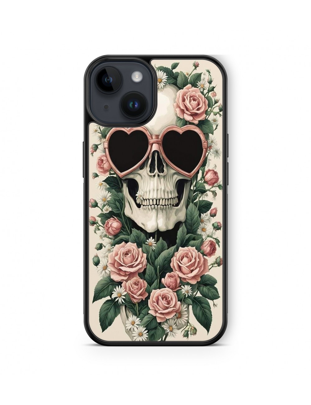 Coque iPhone et Samsung Tête de Mort Skull Fleurs Gothique (11) 