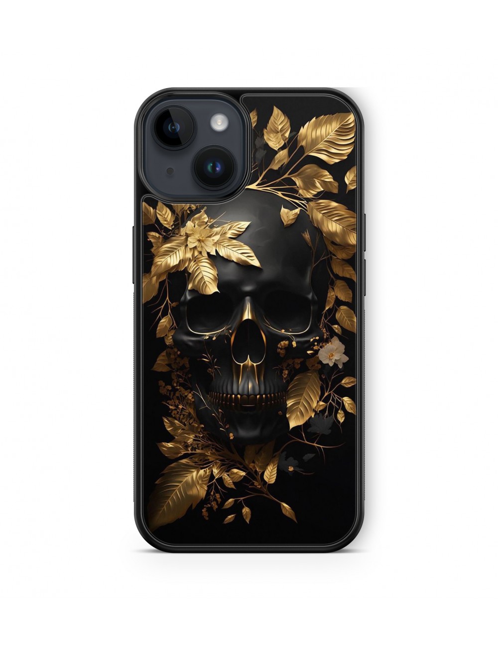 Coque iPhone et Samsung Tête de Mort Skull Fleurs Gothique (13) 