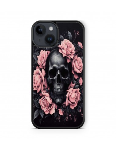 Coque iPhone et Samsung Tête de Mort Skull Fleurs Gothique (15) 