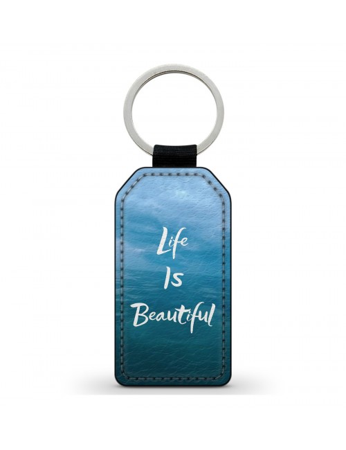 Porte-Clés en simili cuir Life is beautiful 