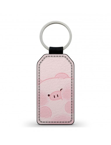 Porte-Clés en simili cuir Cochon Mignon Kawaii 