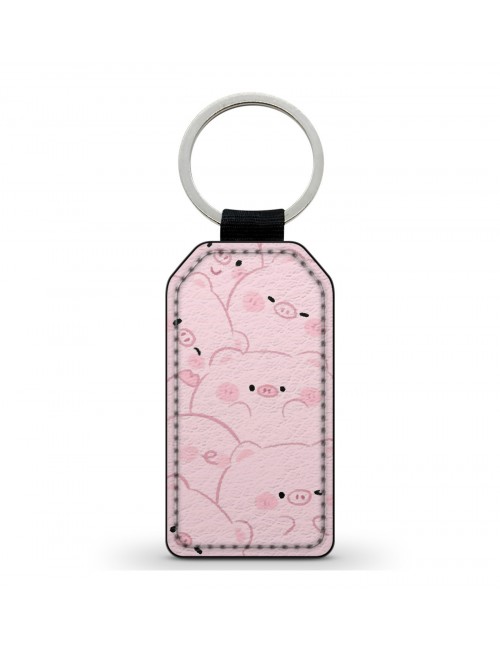 Porte-Clés en simili cuir Cochons Kawaii 