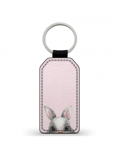 Porte-Clés en simili cuir Lapin Mignon 