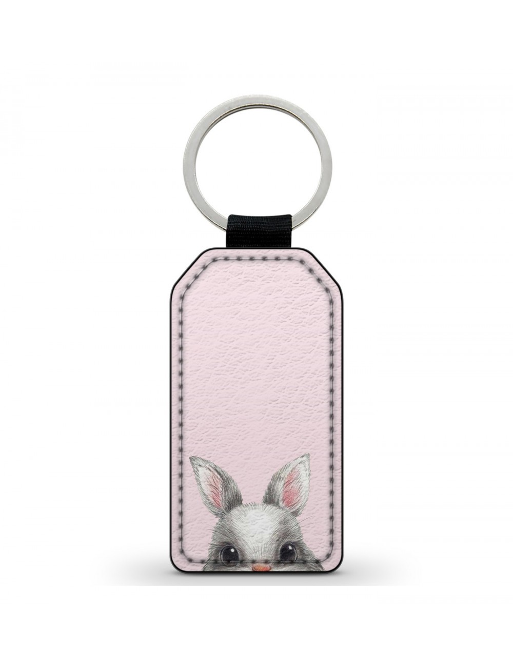 Porte-Clés en simili cuir Lapin Mignon 