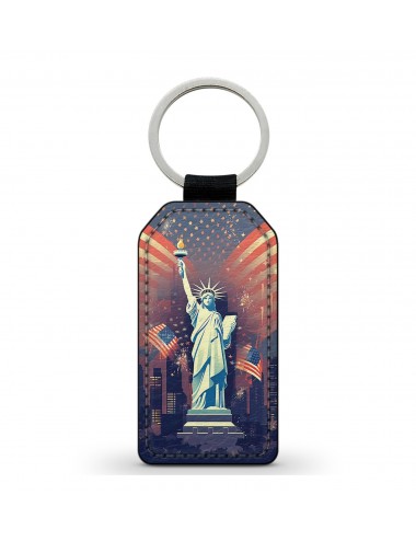 Porte-Clés en simili cuir USA Statue de la liberté 