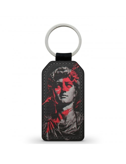 Porte-Clés en simili cuir David Statue Romaine 