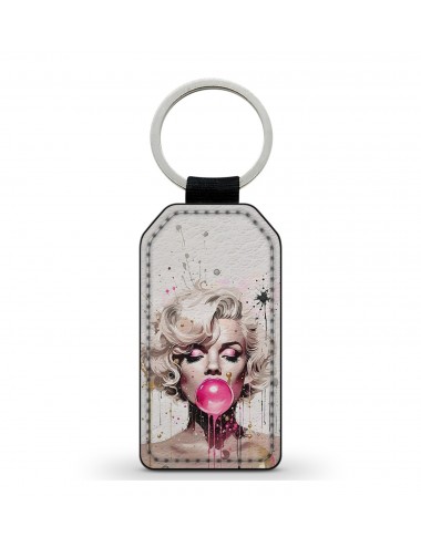 Porte-Clés en simili cuir Marilyn Monroe Chewing Gum 