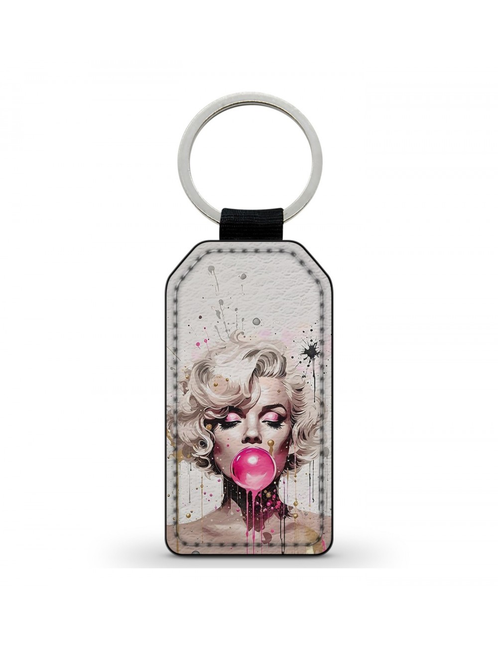 Porte-Clés en simili cuir Marilyn Monroe Chewing Gum 