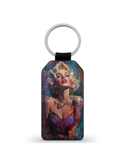 Porte-Clés en simili cuir Marilyn Monroe Peinture 