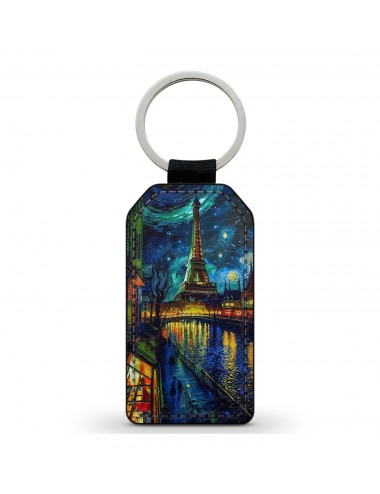 Porte-Clés en simili cuir Tour Eiffel Paris Peinture 