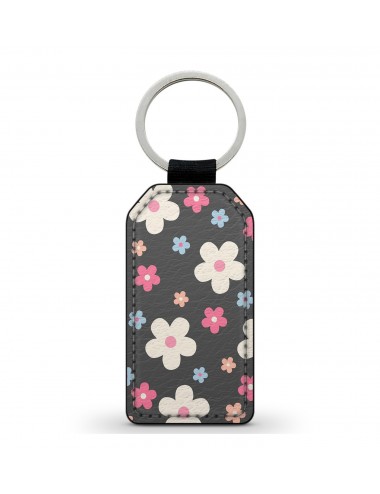 Porte-Clés en simili cuir Fleurs Aesthetic 