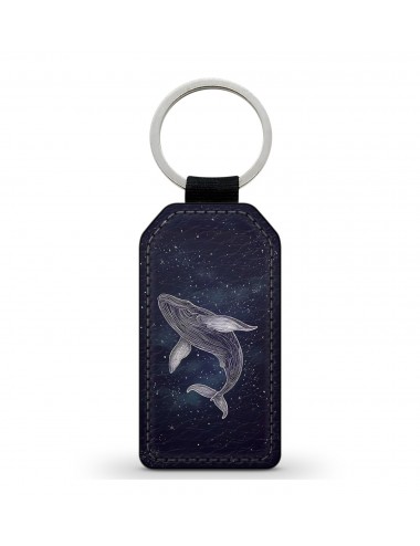 Porte-Clés en simili cuir Baleine Bleue 