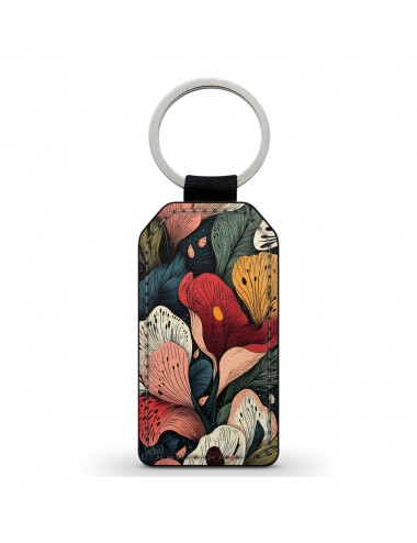 Porte-Clés en simili cuir Fleurs Aesthetic Multi 