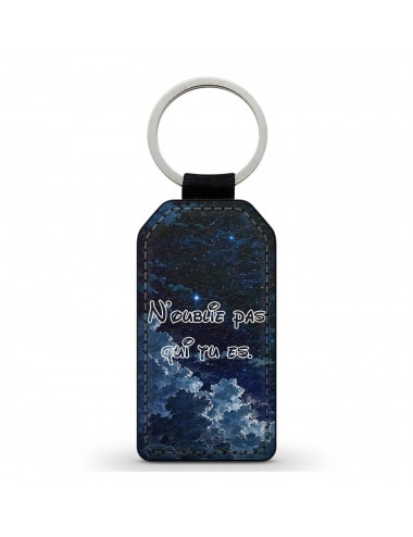 Porte-Clés en simili cuir N'oublie pas qui tu es Galaxie 